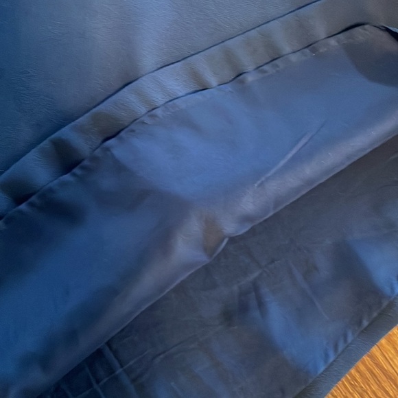 ALFANI navy blue shift dress tank / square neck grommets accents zip back sz 14 - Picture 10 of 10